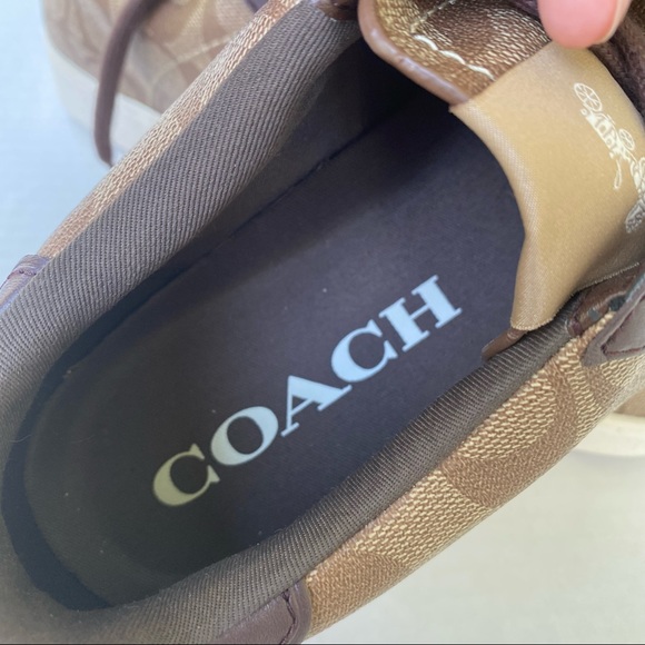 Dark/Light Brown COACH Sneakers - Picture 7 of 9